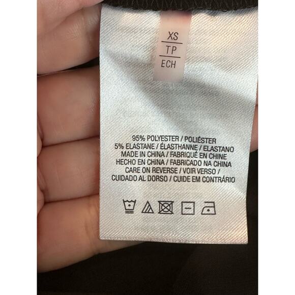 Tahari black with white trim 3/4 sleeves belted mini dress size XS - Picture 6 of 13